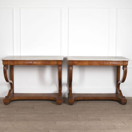 19th Century Pair of Italian Cherrywood Console Tables CO4521828