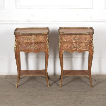 Pair of Italian Marquetry Bedside Tables BD4524970