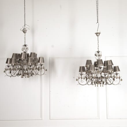 Pair of Italian Silver Gilt Chandeliers LC4518405