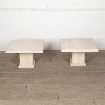 Pair of Italian Travertine Side Tables CO4523673