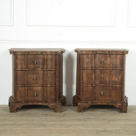 Pair of Italian Walnut Bedside Commodes BD4518754