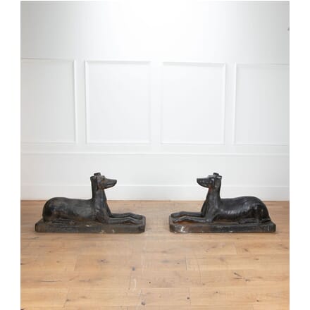 Pair of Large 19th Century Cast Iron Dogs GA2334366