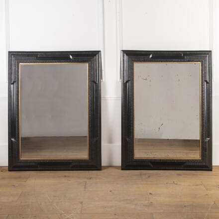 Pair of Large 19th Century Dutch Ripple Frame Mirrors MI3422305