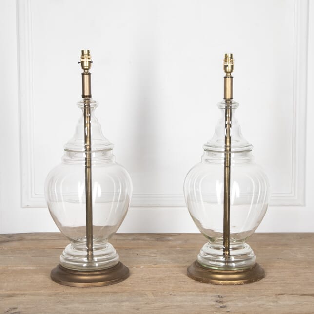 Pair of Large 20th Century Glass Table Lamps LT1527823