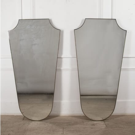 Pair of Large 20th Century Italian Shield Mirrors MI4527230