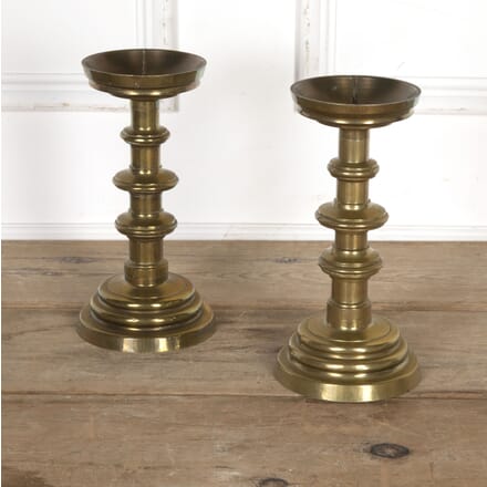 Pair of 20th Century French Large Brass Candlesticks DA8521085
