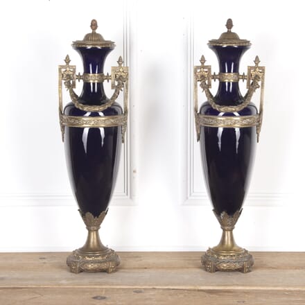 Pair of Large Late 19th Century Louis XVI Style Urns DA3422312