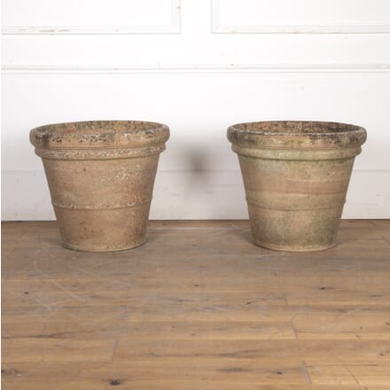 Pair of Large 20th Century Terracotta Garden Pots GA9024068