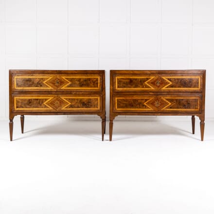 Pair of Late 18th Century Italian Marquetry Commodes CC0633315
