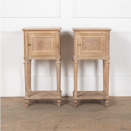 Pair of Late 19th Century Bleached Walnut Bedside Cabinets BD3428178