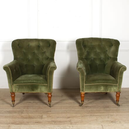 Pair of Late 19th Century Library Chairs CH0517828