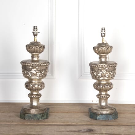 Pair of Late 18th Century Finials Converted to Table Lamps LT9021841