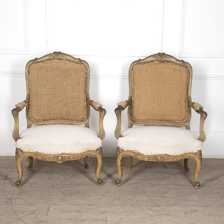 Pair of Louis XV Revival Open Armchairs CH1524771