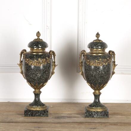 Pair of Louis XVI Style Marble Urns DA3420282