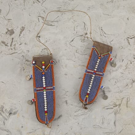 Pair of Maasai Traditional Beaded Ear Pieces LS4423377