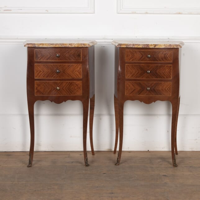 Pair of 20th Century Marble Topped Bedside Cabinets BD8525856