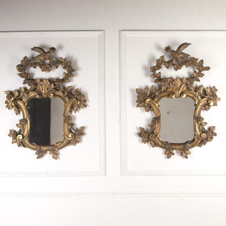 Pair of 18th Century Italian Giltwood Mirrors MI3420792