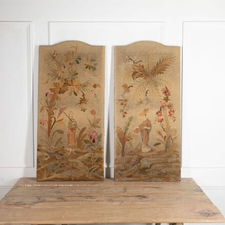 Pair of Mid 19th Century Chinoiserie Tapestry Panels WD2833807