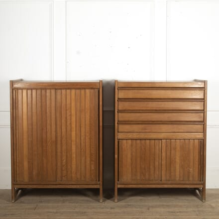Pair of Mid-Century Oak Cabinets by Guillerme et Chambron CC2918603