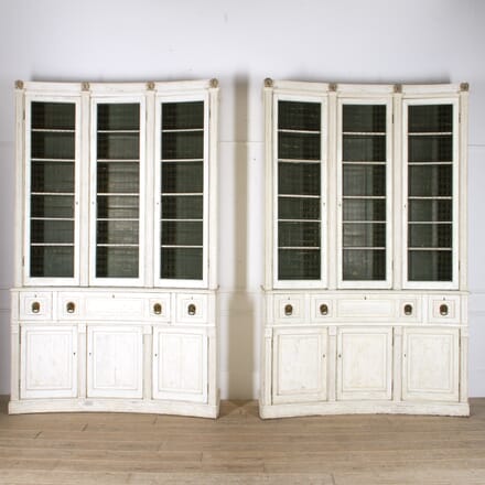 Pair of Neo-Classical Library Bookcases BK0817941