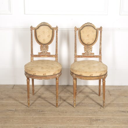 Pair of French Neoclassical Side Chairs CH1515232