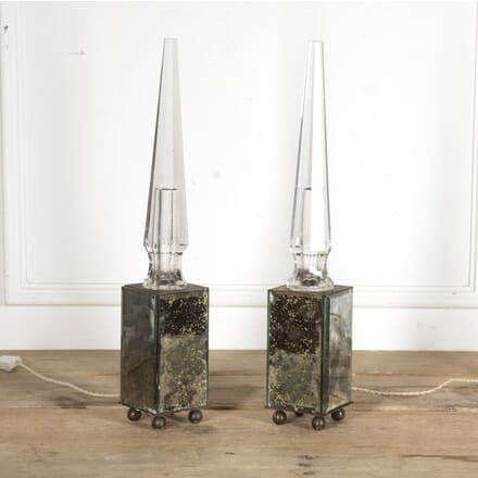 Pair of Obelisk Lamps In The Style of Serge Roche LT2918599