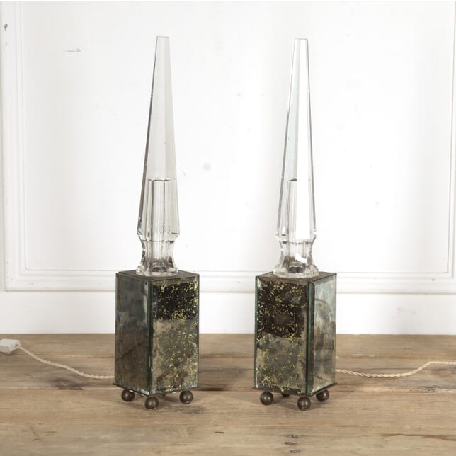 Pair of Obelisk Lamps In The Style of Serge Roche LT2918599