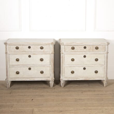 Pair of Painted Swedish Chests of Drawers CC1119360