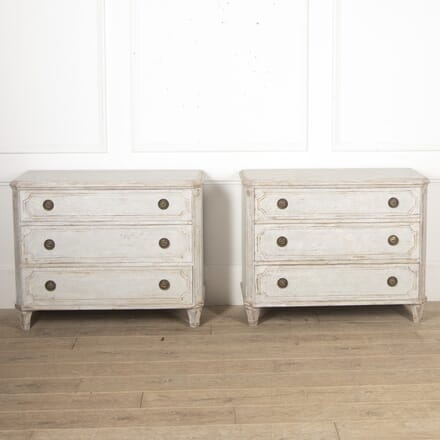 Pair of Painted Swedish Chests of Drawers CC1119359