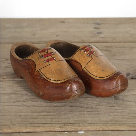 Pair of Painted Wooden Clogs DA1518876