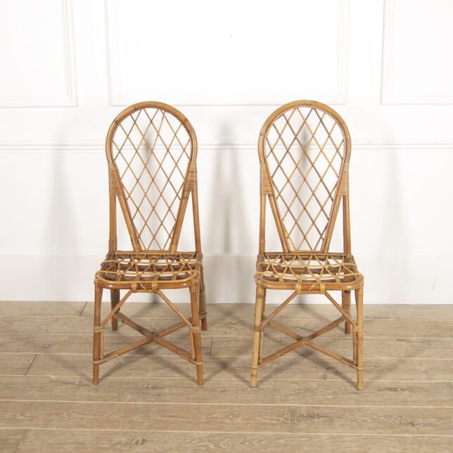 Pair of Rattan Chairs attributed to Audoux Minet CH2914840