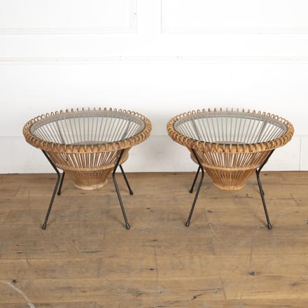 Pair of 20th Century Rattan Coffee Tables CT4323471