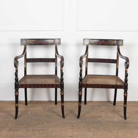 Pair of 19th Century Regency Style Armchairs CH8126613