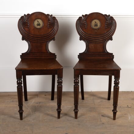 Pair of 19th Century Regency Hall Chairs CH8026370