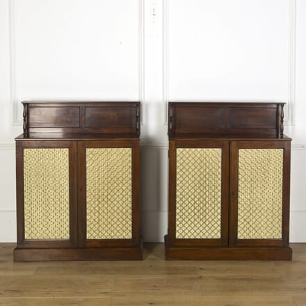 Pair of Regency Mahogany Side Cabinets BU039976