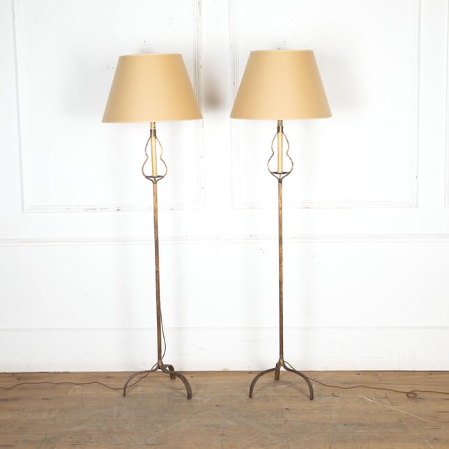 Pair of 20th Century Spanish Gilt Lamps LF3724872