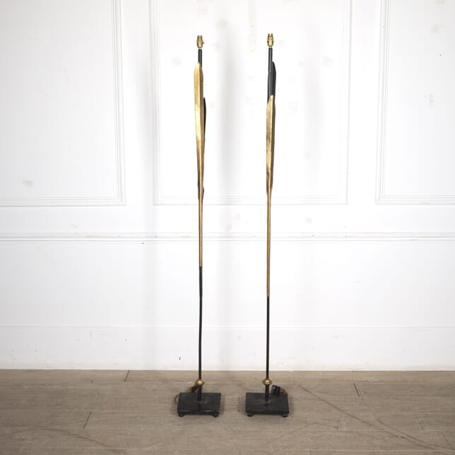 Pair Of Tall 20th Century Reed Floor Lamps LF1523588