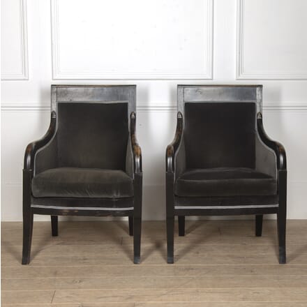 Pair of Ebonised Empire Armchairs CH9920021