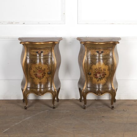 Pair of 20th Century Venetian Hand Painted Bedside Cabinets BD3424951