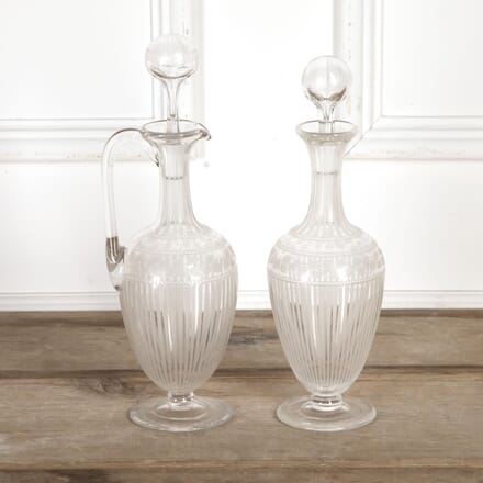 Pair of Victorian Etched Glass Claret Jugs DA5818316