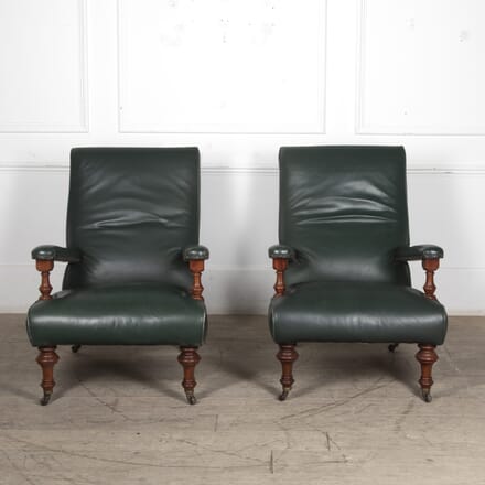 Pair of Victorian Style Open Armchairs CH7025273
