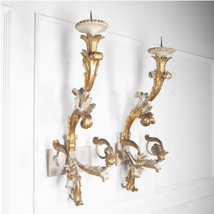 Pair of 19th Century Tuscan Wall Sconces LW9225441