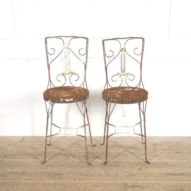 Pair of Wirework and Steel Provençal Chairs DA2914850