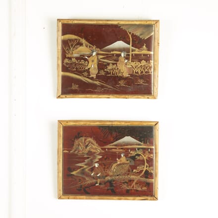 Pair of 19th Century Japanese Lacquer Panels WD2722629