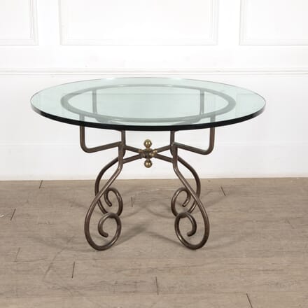 19th Century French Steel and Glass Dining Table TD6026272