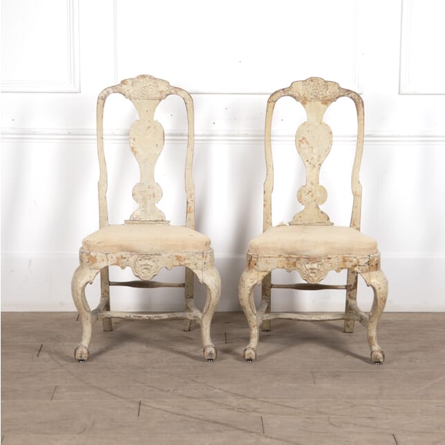 18th Century Pair of Rococo Side Chairs CH6022329