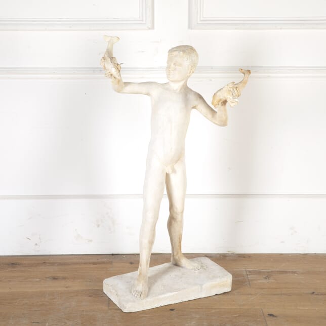 Plaster Maquette Sculpture of a Young Boy DA8013778