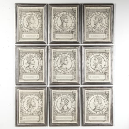 Set of Nine Medallion Portrait of Roman Emperors WD7619098