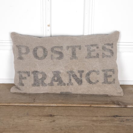 20th Century 'Postes, France' Linen Cushion RT9024071
