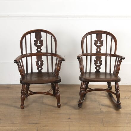 Pair 19th Century Children's Windsor Chairs CH8218771